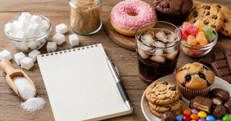 does sugar feed cancer, sugar cubes and sweet foods arranged on a table