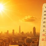why heatwaves kill, a blazing sun over a city during an extreme heat wave